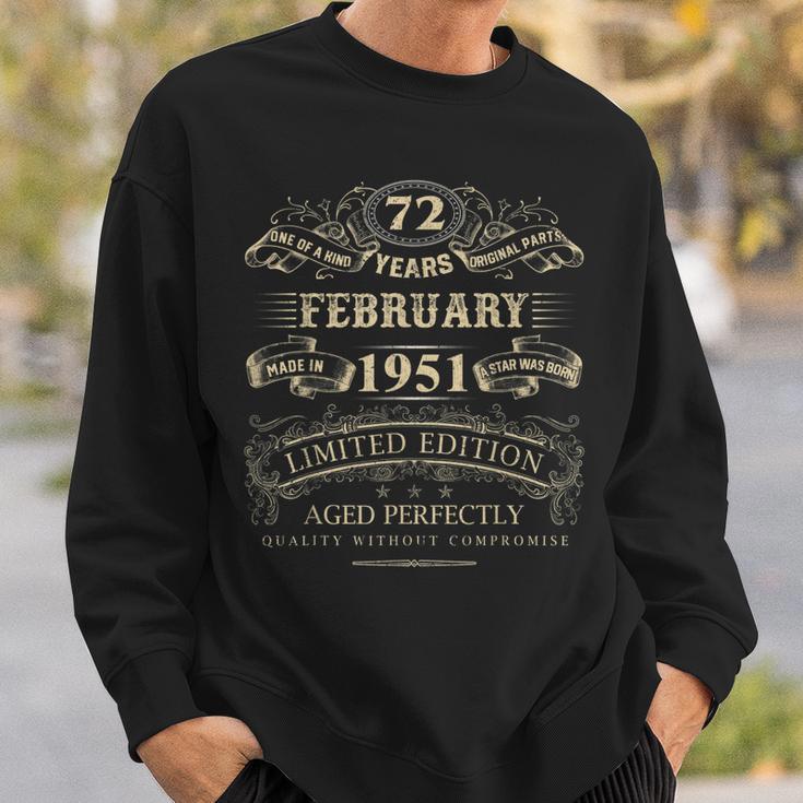 Vintage 1951 Geburtstagsoutfit, 72 Jahre Alt Sweatshirt für Damen und Herren Geschenke für Ihn