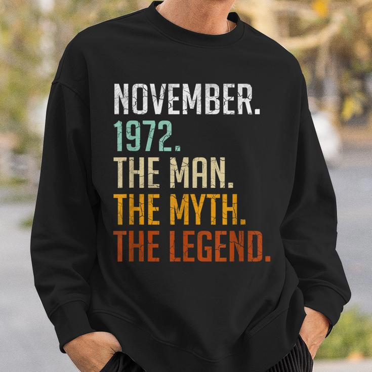 Vintage 1972 Mann Mythos Legende Sweatshirt zum 50. Geburtstag Geschenke für Ihn