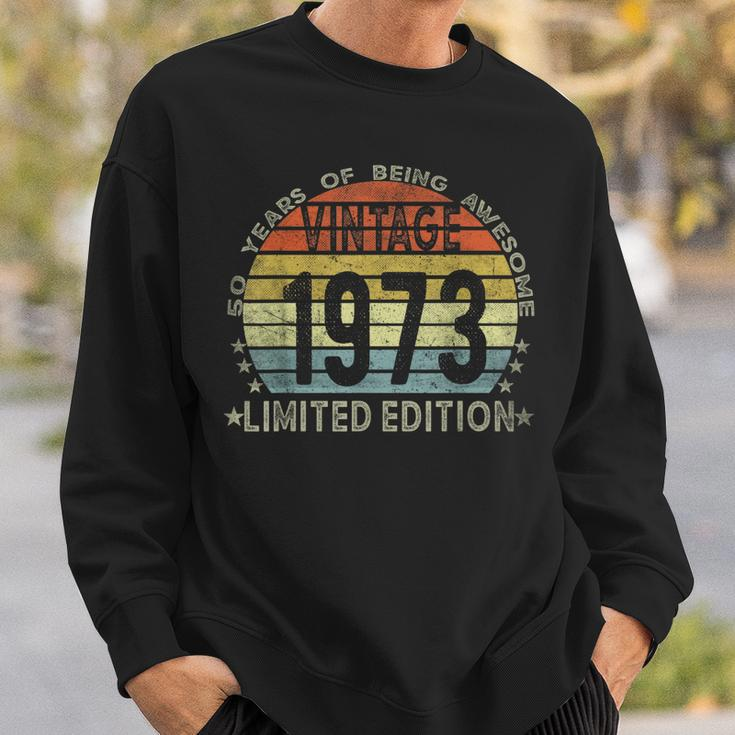 Vintage 1973 Limited Edition 50 Year Old Retro 50Th Birthday Sweatshirt Gifts for Him