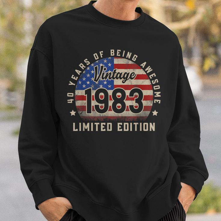 Vintage 1983 40 Years Of Being Awesome Gifts 40Th Birthday Sweatshirt Gifts for Him
