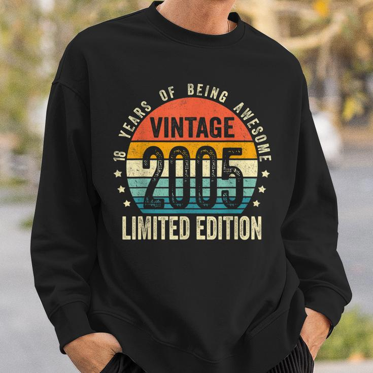 Vintage 2005 Limited Edition 18 Year Old Gifts 18Th Birthday Sweatshirt Gifts for Him