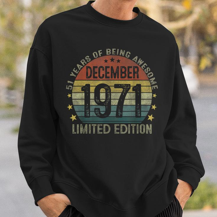 Vintage 51 Geburtstag Dezember 1971 51 Jahre Alt Geschenke Sweatshirt Geschenke für Ihn