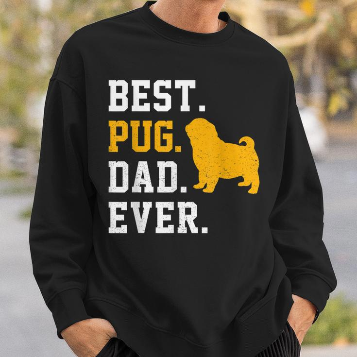 Vintage Best Pug Dad Ever Fathers Day Dog Gifts Sweatshirt Gifts for Him