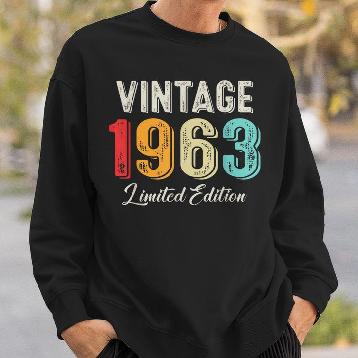 Vintage Born In 1963 Birthday Year Party Wedding Anniversary Sweatshirt Gifts for Him