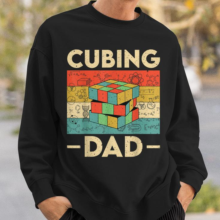 Vintage Cubing Dad Funny Speedcubing Math Lovers Sweatshirt Gifts for Him