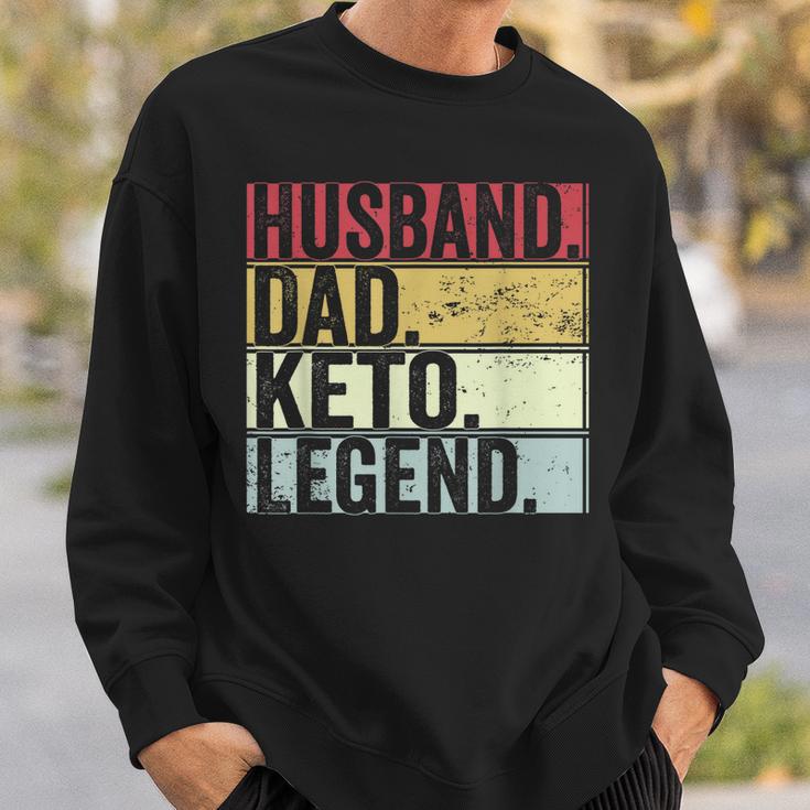 Vintage Ehemann Papa Keto Legende Sweatshirt, Lustiges Vatertagsgeschenk Geschenke für Ihn