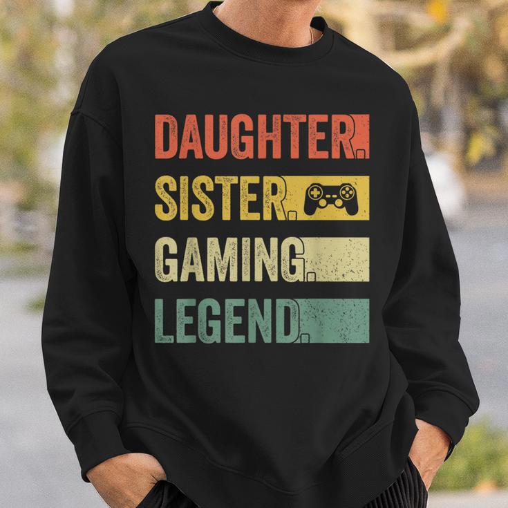 Vintage Gamer Girl Sweatshirt, Tochter & Schwester Gaming Legende Geschenke für Ihn