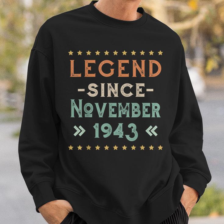 Vintage Legend Seit November 1943 Geburtstag Männer Frauen Sweatshirt Geschenke für Ihn