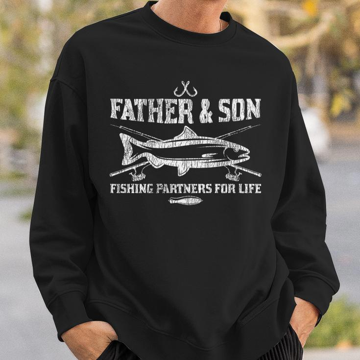 Vintage Partner For Life Father Son Dad Kid Matching Fishing V2 Sweatshirt Gifts for Him