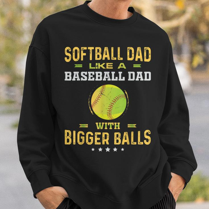 Vintage Softball Dad Softball Fan Sweatshirt Gifts for Him