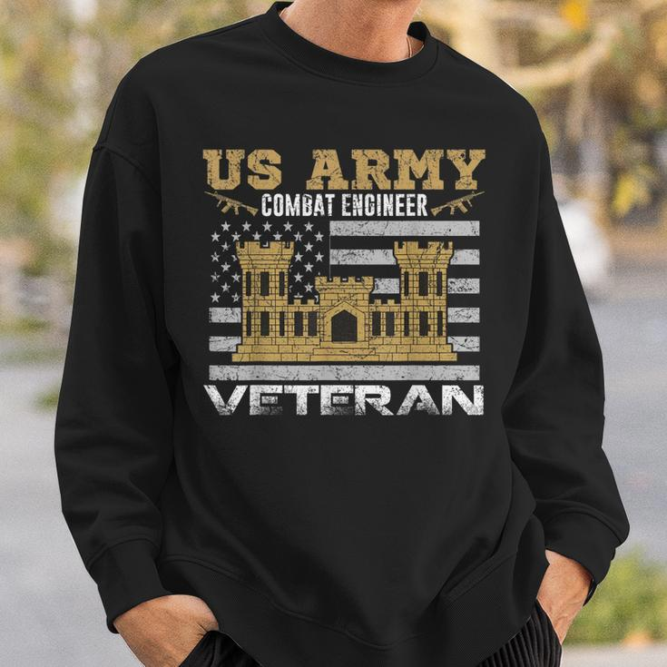 Vintage Us Army Combat Engineer Combat Engineer Veteran Gift Men Women Sweatshirt Graphic Print Unisex Gifts for Him