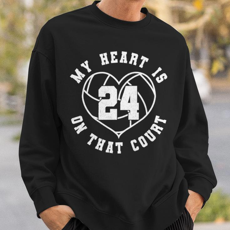 Volleyball Mom Dad Saying Player Jersey Number Sweatshirt Gifts for Him