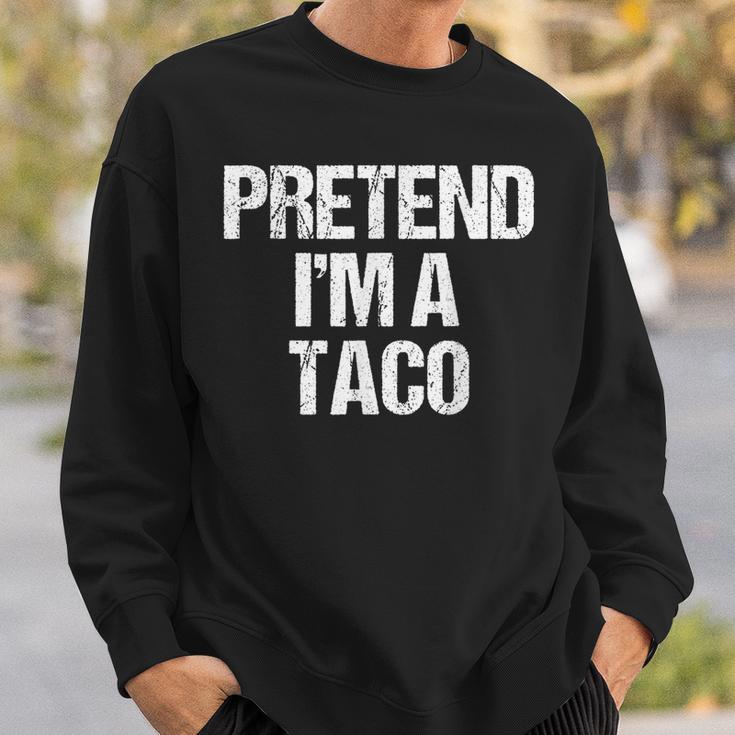 Vorgeben Ich Bin Ein Taco Lustig Faul Halloween-Kostüm Sweatshirt Geschenke für Ihn