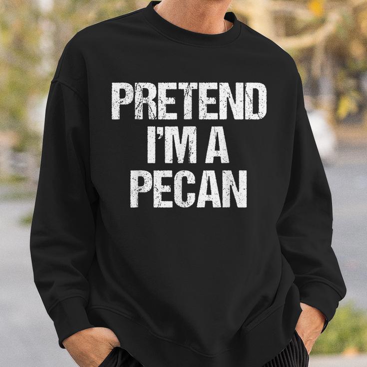 Vorgeben Ich Bin Eine Pecan Lustig Faul Halloween-Kostüm Sweatshirt Geschenke für Ihn