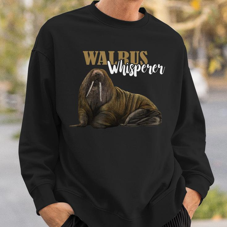 Walrus Whisperer Lustiger Meeresfisch Tier Ozean Wildtier Zoo Sweatshirt Geschenke für Ihn