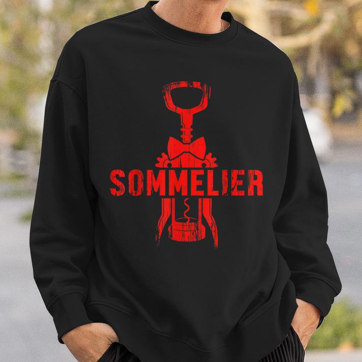 Weinkellner Restaurant Winzer Wein Kellner Korkenzieher Sweatshirt Geschenke für Ihn