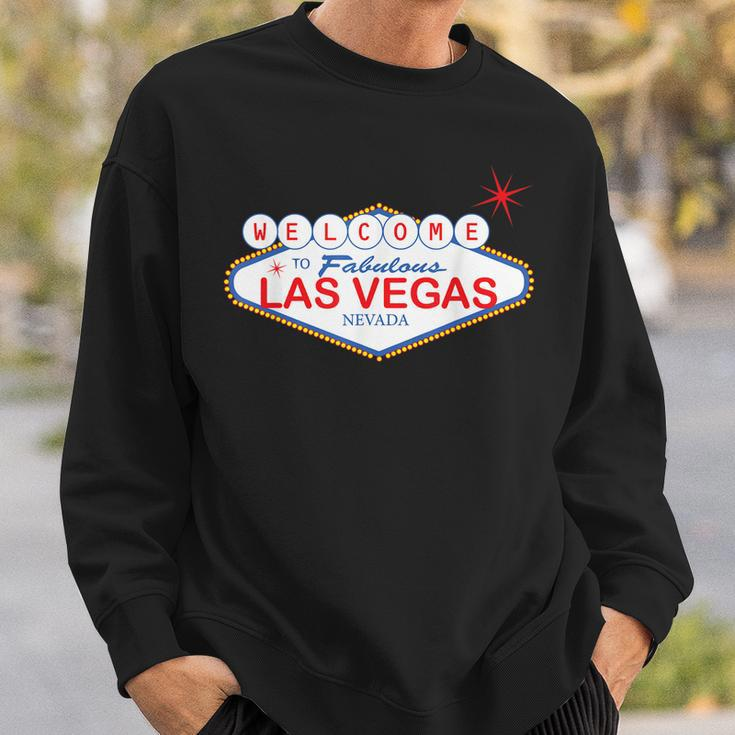 Welcome To Las Vegas Novelty Souvenir Sign VacationSweatshirt Gifts for Him