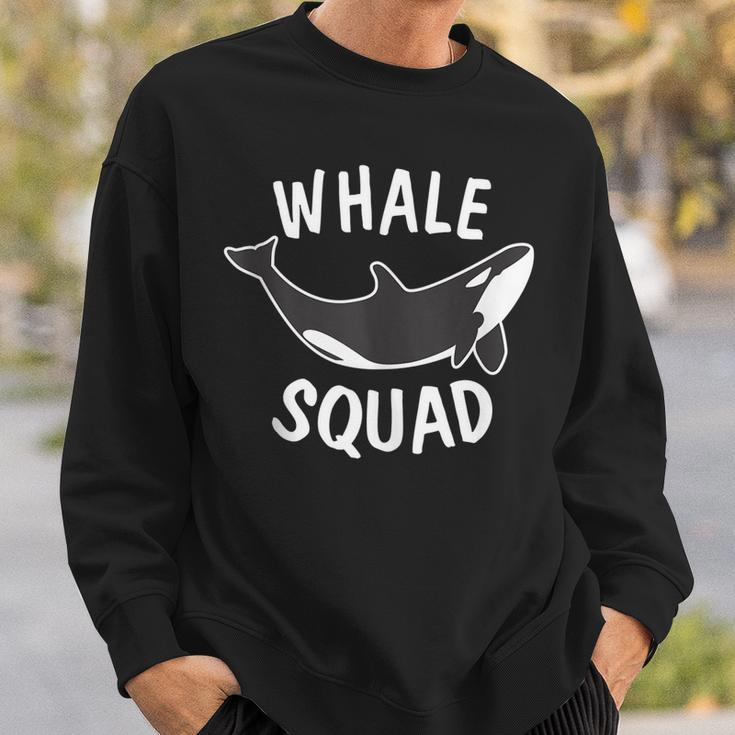 Whale Squad Funny Marine Animal Whale Lover Sweatshirt Gifts for Him