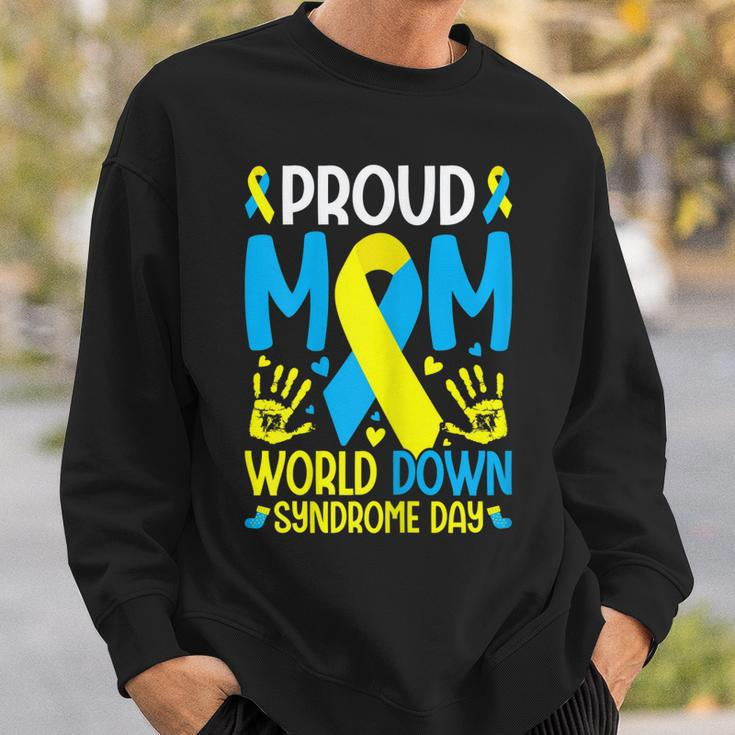 Womens Down Syndrome Mom Ribbon World Down Syndrome Awareness Day Sweatshirt Gifts for Him