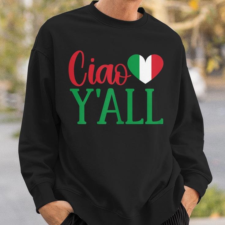 Womens Italy Born Funny Ciao Yall Real Italian Men Women Sweatshirt Graphic Print Unisex Gifts for Him
