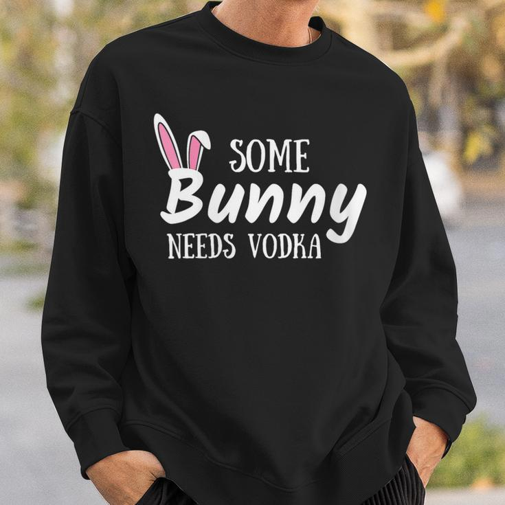 Womens Some Bunny Needs Vodka Funny Alcohol Easter Women Mom Mother Sweatshirt Gifts for Him