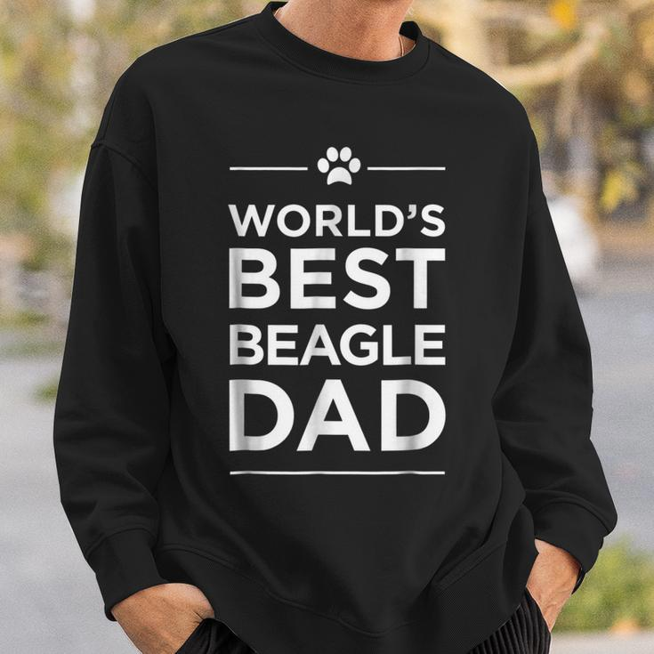 Worlds Best Beagle Dad Love Pets Animal Family Paw Sweatshirt Gifts for Him