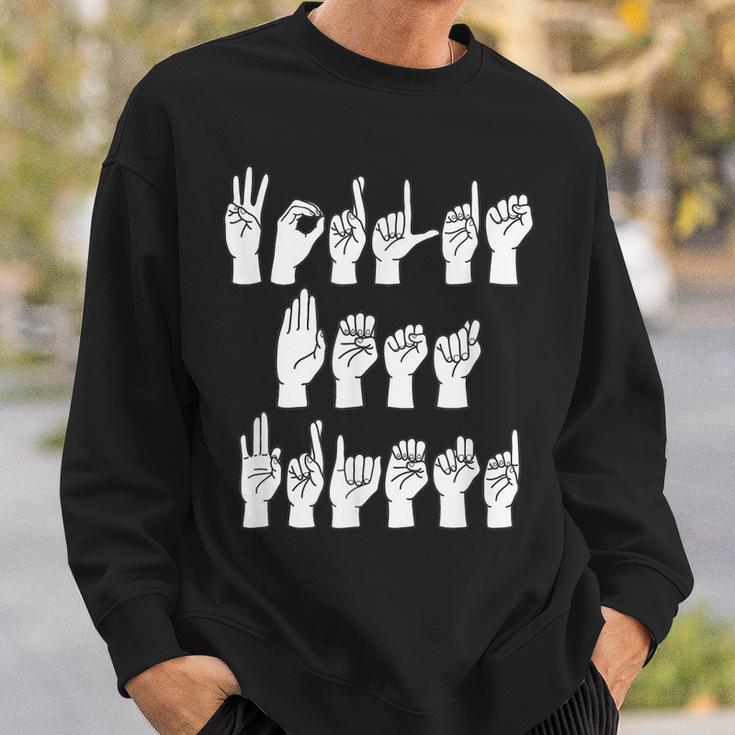 Worlds Best Friend Zeichensprache Fingerzauber Asl Für Frauen Sweatshirt Geschenke für Ihn