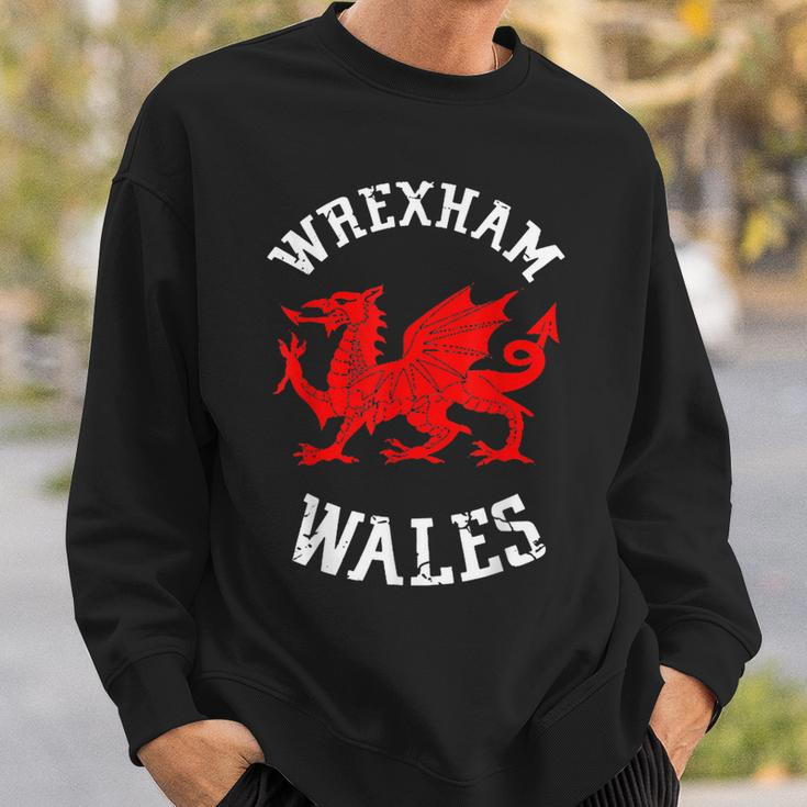 Wrexham Wales Retro Vintage V5 Men Women Sweatshirt Graphic Print Unisex Gifts for Him