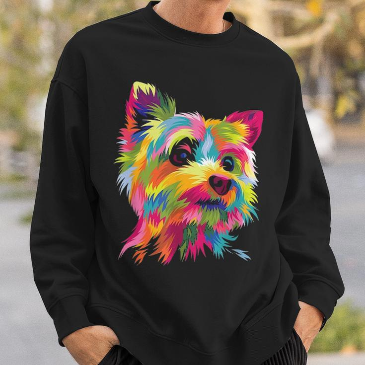 Yorkshire Terrier Funny Yorkie Pop Art Popart Dog Gift Sweatshirt Gifts for Him