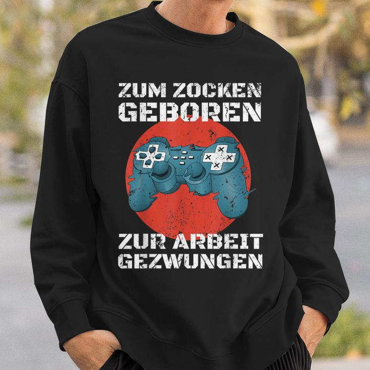 Zocken Geboren Arbeit Gezwungen PS5 Gaming Sweatshirt für Herren Geschenke für Ihn
