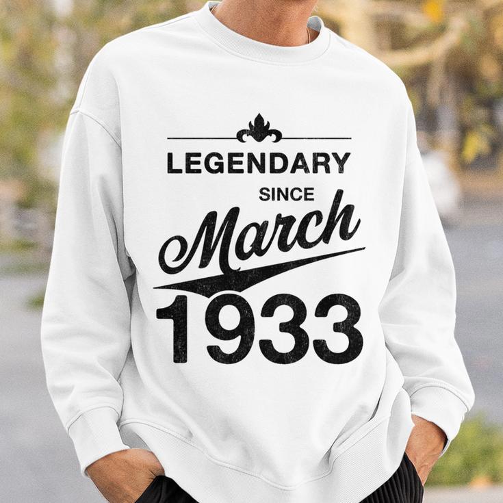 90 Geburtstag 90 Jahre Alt Legendär Seit März 1933 Sweatshirt Geschenke für Ihn