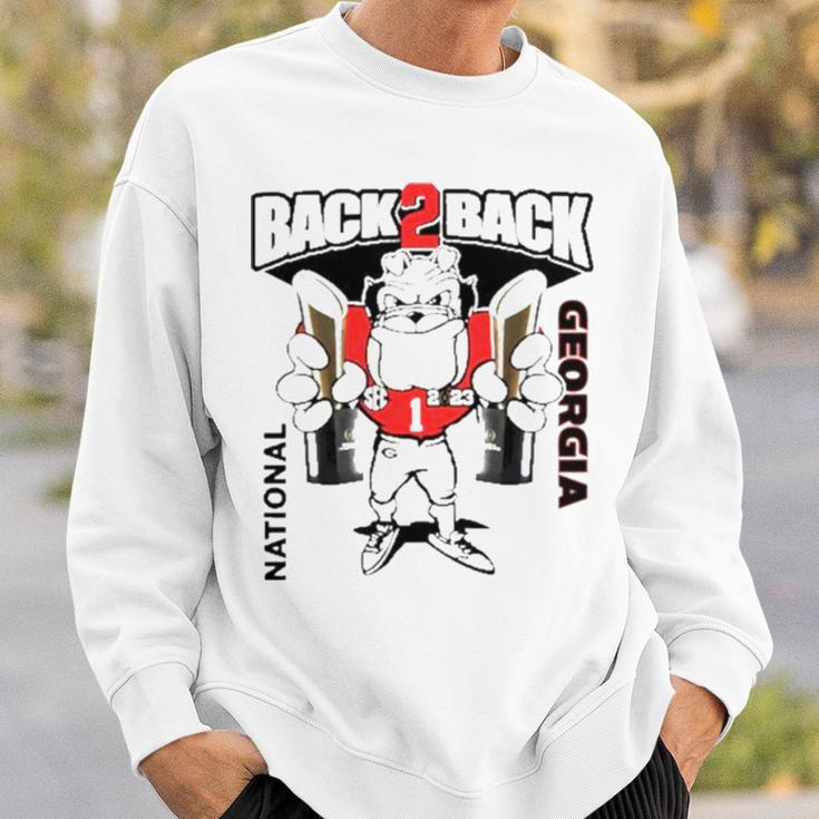 Back 2 Back Georgia Character National Champions Sweatshirt Gifts for Him