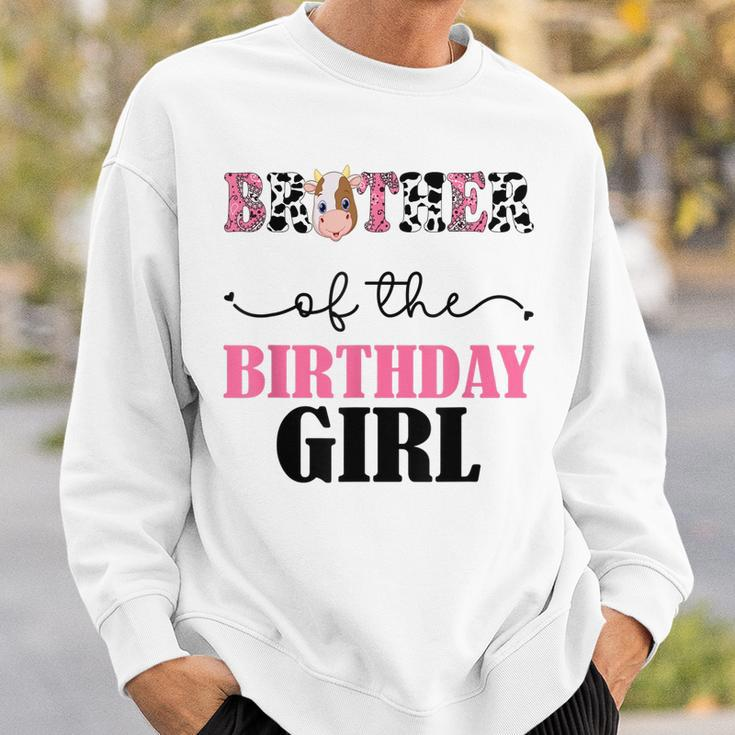 Brother Of The Birthday For Girl Cow Farm 1St Birthday Cow Sweatshirt Gifts for Him