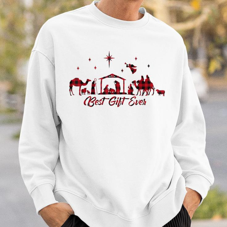Christmas Best Ever Cool Jesus Nativity Scene Christian Men Women Sweatshirt Graphic Print Unisex Gifts for Him