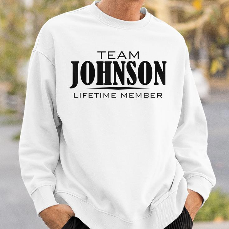 Cornhole Team Johnson Family Last Name Top Lifetime Member Men Women Sweatshirt Graphic Print Unisex Gifts for Him