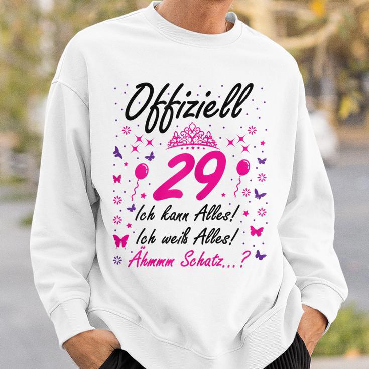 Damen 29 Geburtstag Lustig Offiziell 29 Ich Kann AllesSchatz Sweatshirt Geschenke für Ihn