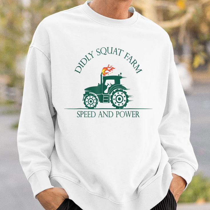 Diddly Squat Farm Speed And Power Perfect Tractor Farmer Sweatshirt Gifts for Him