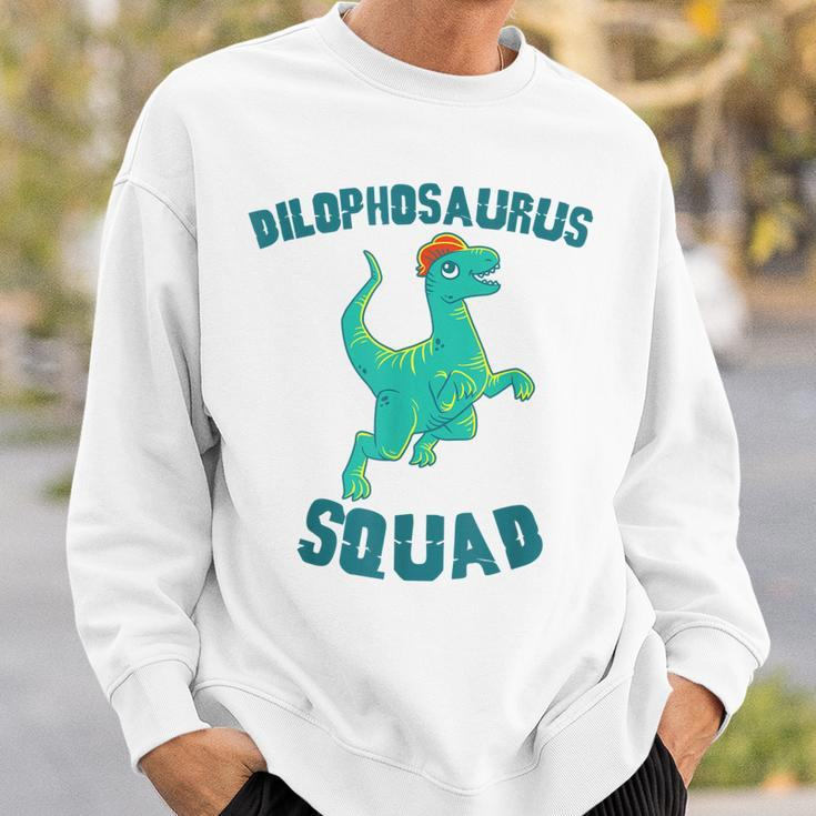 Dilophosaurus Dinosaur Squad Cute Jurassic Dino Sweatshirt Gifts for Him