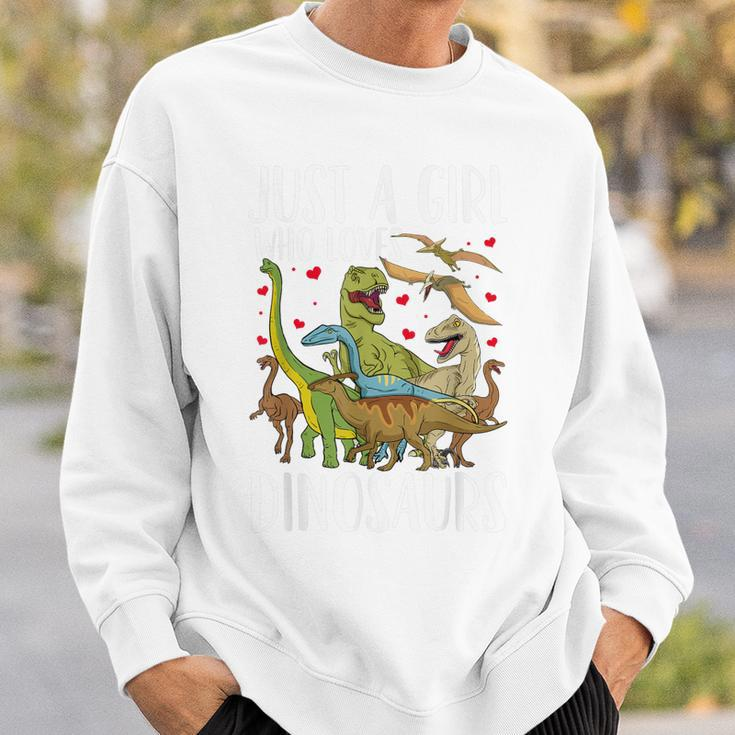 Dinosaur Just A Girl Who Loves Dinosaurs Brachiosaurus Sweatshirt Gifts for Him