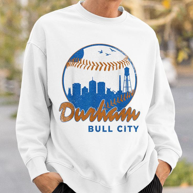 Durham Baseball Skyline Classic Bull City North Carolina Sweatshirt Gifts for Him