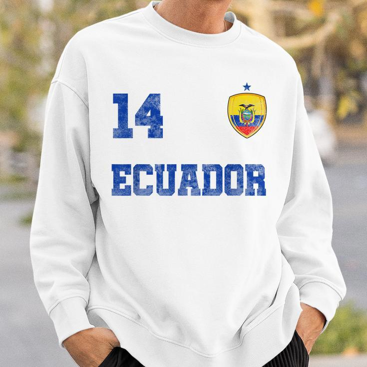 Ecuador Soccer Jersey Number Fourn Ecuadorian Flag Men Women Sweatshirt Graphic Print Unisex Gifts for Him