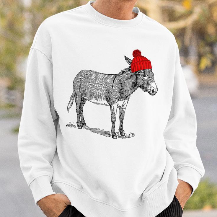 Esel Burro Mule Tragen Einer Beanie Weihnachtsstrumpf Hat Sweatshirt Geschenke für Ihn