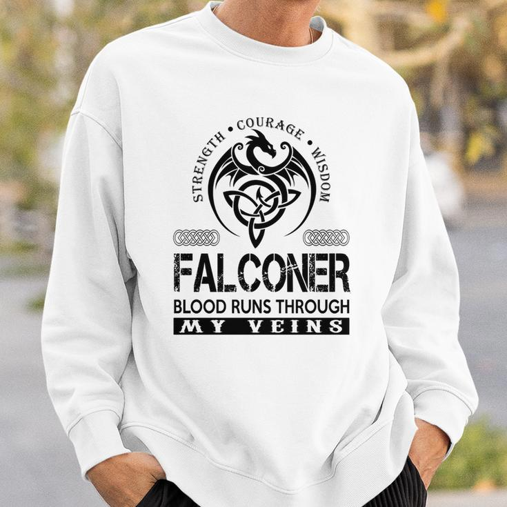 Falconer Blood Runs Through My Veins Sweatshirt Gifts for Him