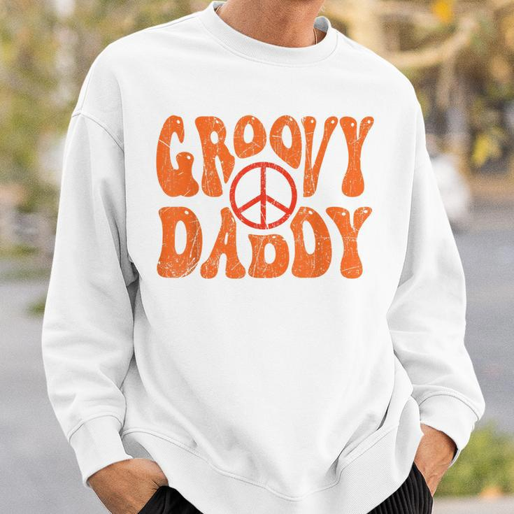 Groovy Daddy 70S Aesthetic Nostalgia 1970S Retro Dad Sweatshirt Gifts for Him