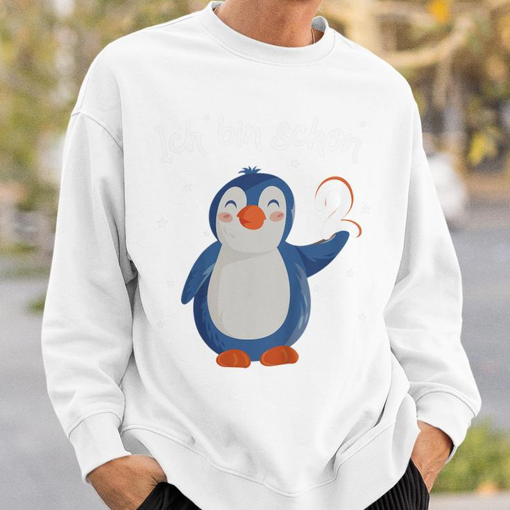 Kinder 2 Geburtstag Deko Mädchen Jungen 2 Jahre Pinguin Sweatshirt Geschenke für Ihn