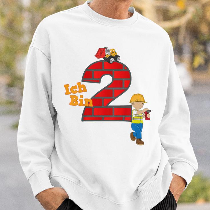 Kinder Geburtstags 2 Jahre Junge Bagger Baumeister Sweatshirt Geschenke für Ihn