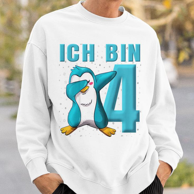 Kinder Pinguin 4 Jahre Jungen Mädchen Pinguin 4 Geburtstag Sweatshirt Geschenke für Ihn
