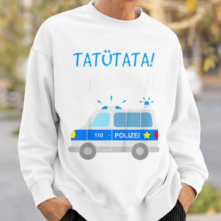 Kinder Tatütata Polizeiauto 4 Geburtstag Polizist Sweatshirt Geschenke für Ihn