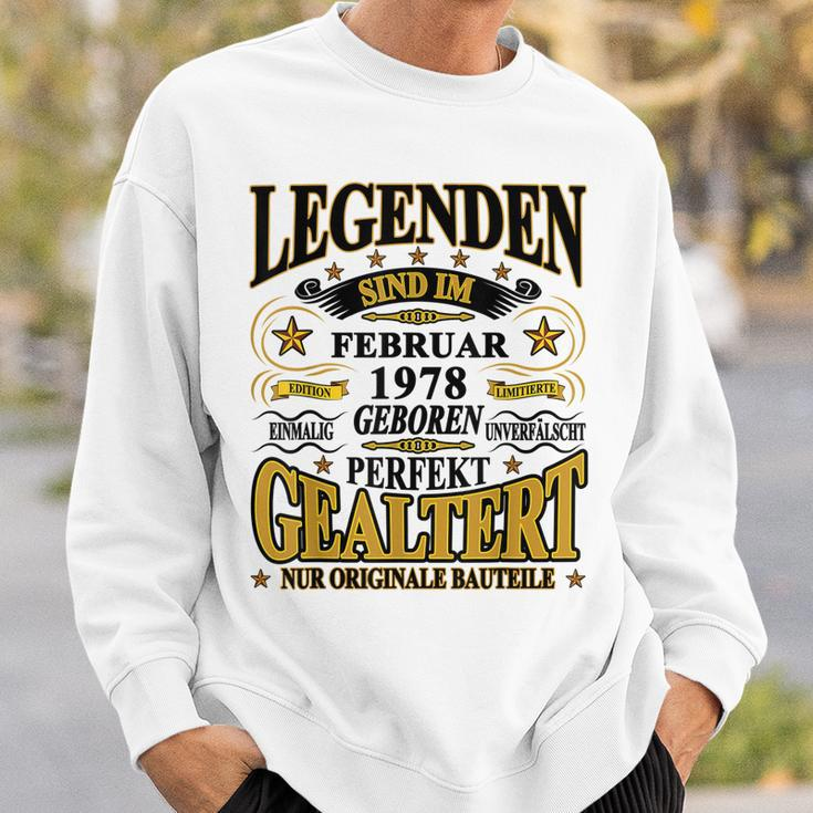 Legenden Sind Im Februar 1978 Geboren 45 Geburtstag Lustig V2 Sweatshirt Geschenke für Ihn