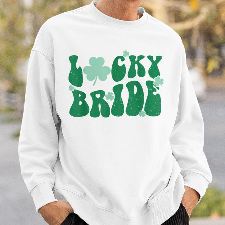 Lucky Bride Shamrock St Patricks Day Bachelorette Party Sweatshirt Gifts for Him